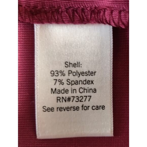 Nine West Velvet Mini Dress Burgundy Velour LARGE Comfort Wear Leisure Party - Picture 9 of 16